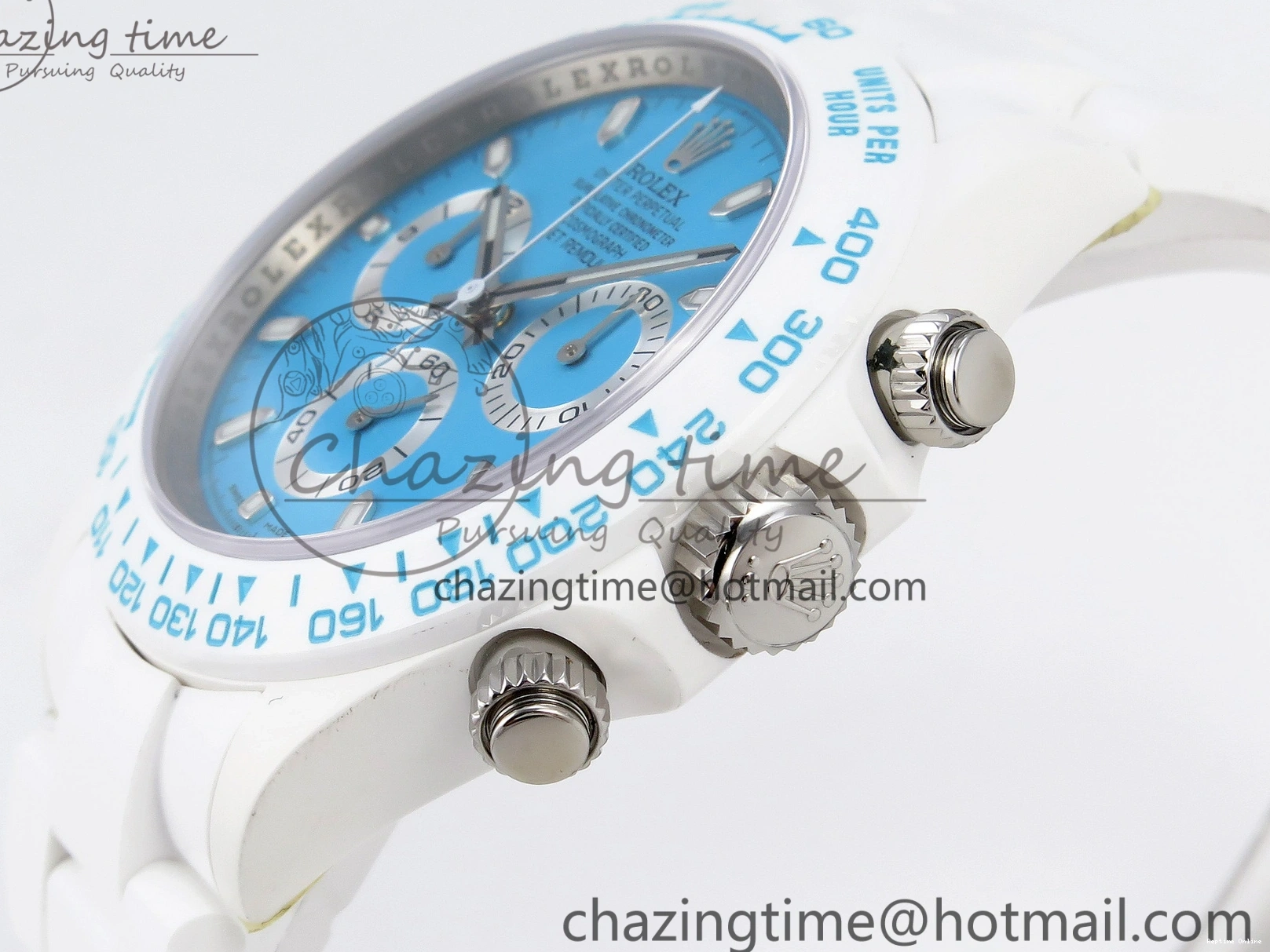 1224 Daytona AET White Ceramic Case and Bracelet Tiffany Blue Dial SA4130 V GoAnywhere 1889